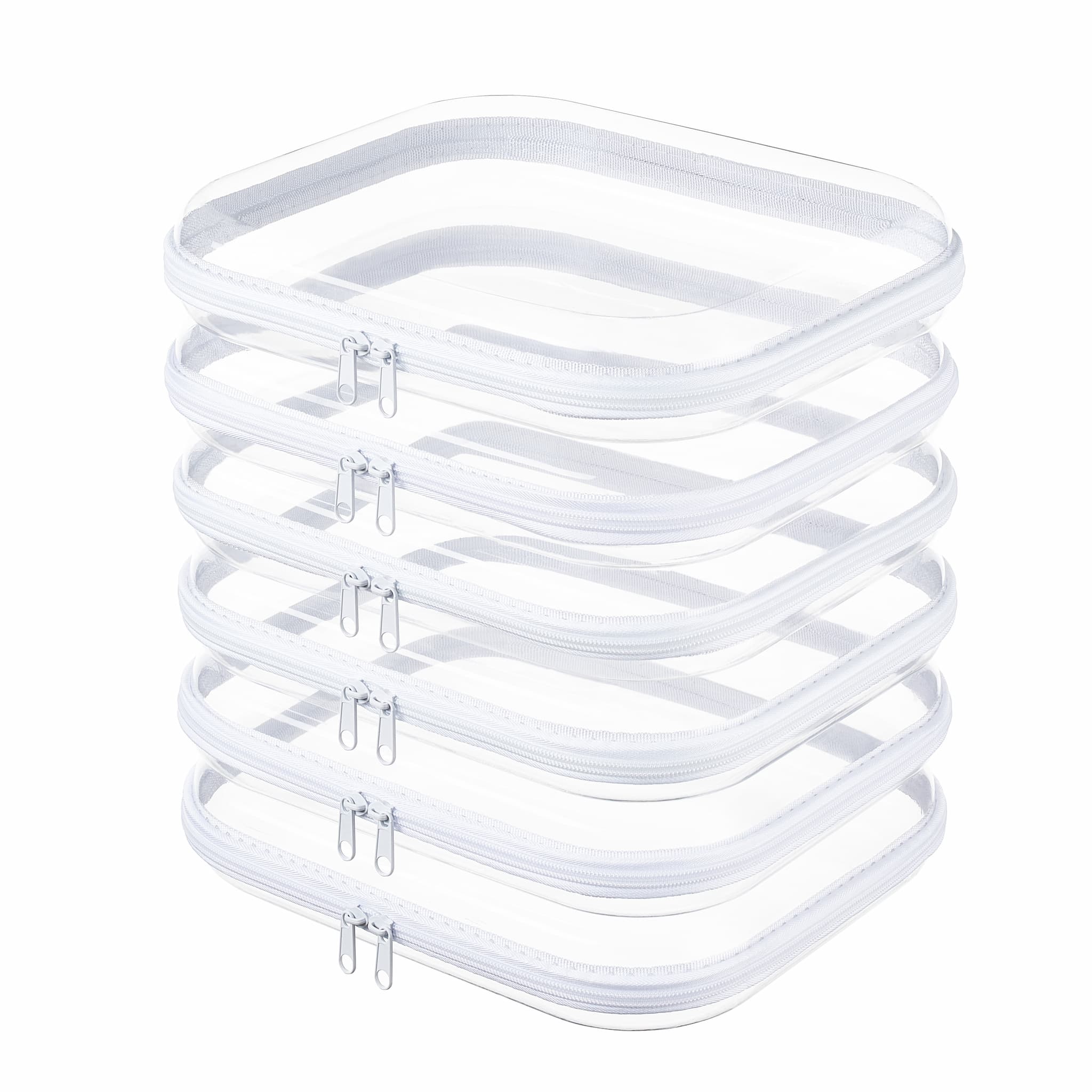 Clear Hard Shell Zipper Case (6L)