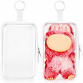 PIQOLA Clear Display Case (2 Pack with Keychain) | Hard Shell Zipper Organizer for Collectibles, Dolls & Mini Essentials