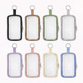 PIQOLA 8-Pack Clear Display Case Set with Keychain | Colorful Hard Shell Protectors for Collectible Dolls & Mini Figures