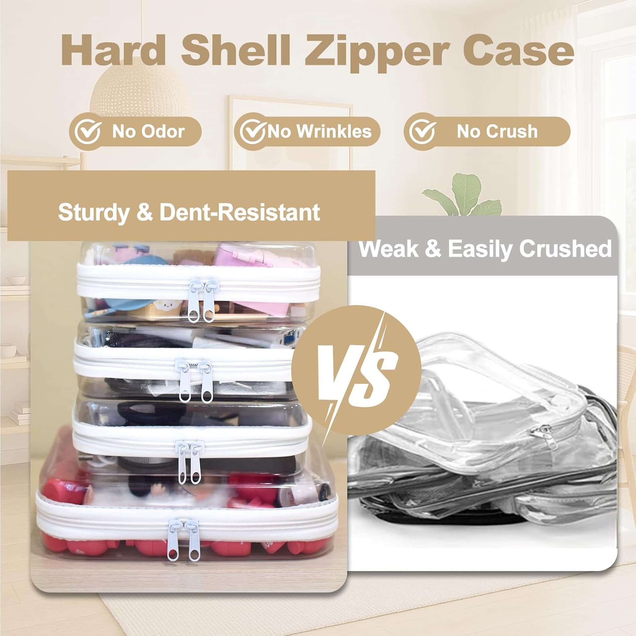crushproof & stackable